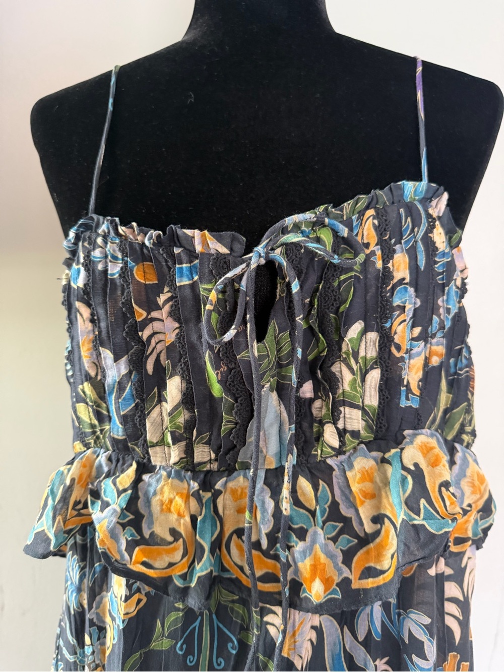 FARM dark blue maxi dress - Picture 4 of 11